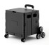 Carro Caja Plegable Ruedas Multiuso Hierro Carrito Escalera Variante Color Negro