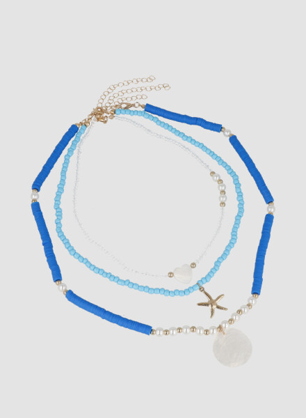Blue doble necklace Celeste