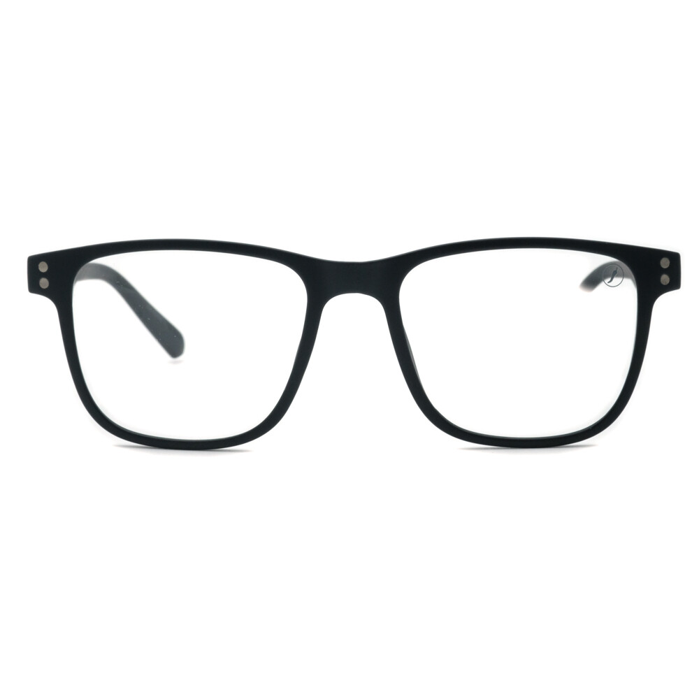 Lentes 2 En 1 Otica Cuadrado Negro/Negro