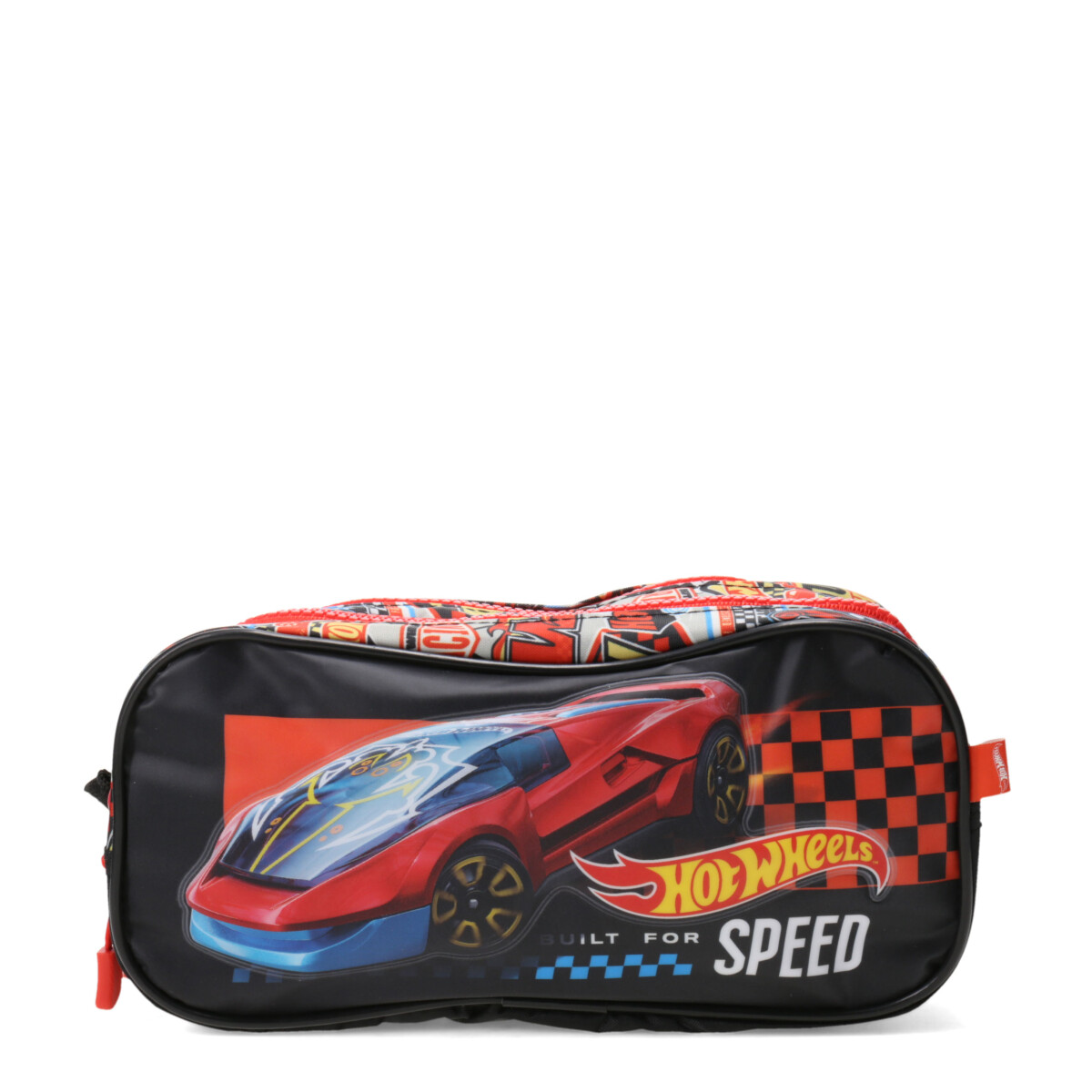 Cartuchera Hot Wheels Built For Speed - Negro - Rojo 