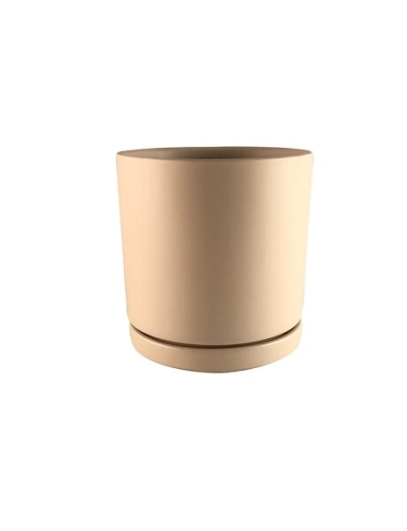 MACETA MACETA C/PLATO 11.5X11.5X11CM BEIGE MACETA MACETA C/PLATO 11.5X11.5X11CM BEIGE
