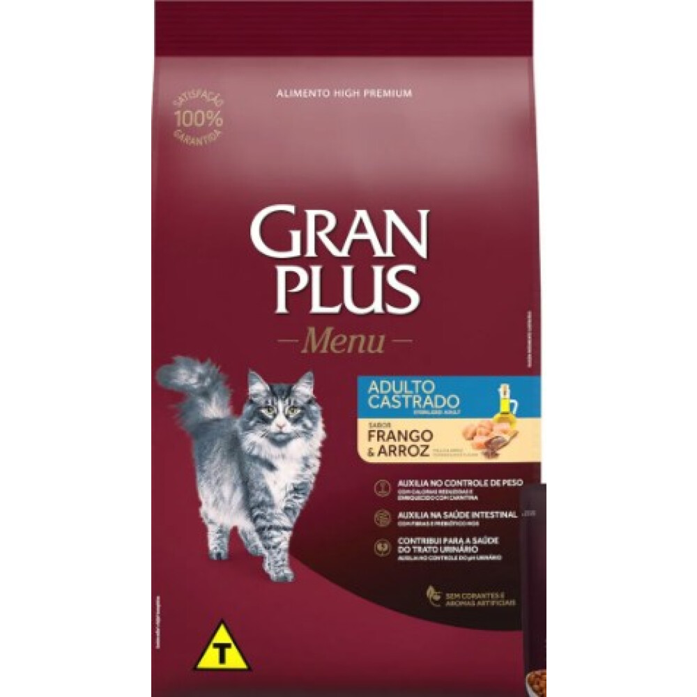 GRANPLUS GATO ADULTO CASTRADO SABOR POLLO & ARROZ FD5 1KG GRANPLUS GATO ADULTO CASTRADO SABOR POLLO & ARROZ FD5 1KG