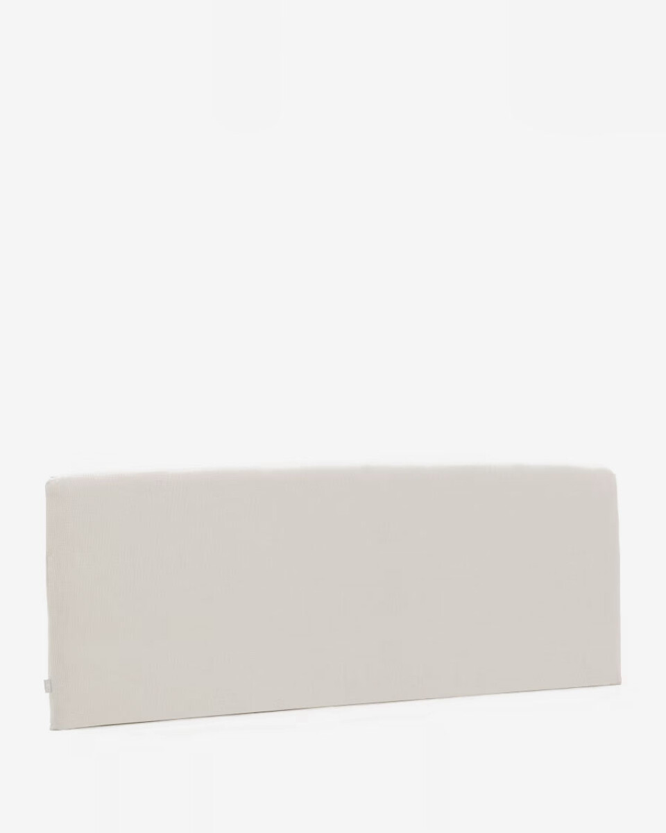 Cabecero desenfundable Valma de chenilla perla para cama de 160 x 200 cm - de 180 x 200 cm 
