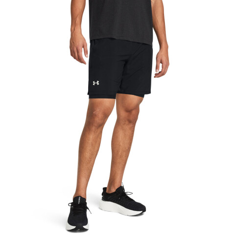 UA LAUNCH 7'' 2-IN-1 SHORTS-GRY BLK-001