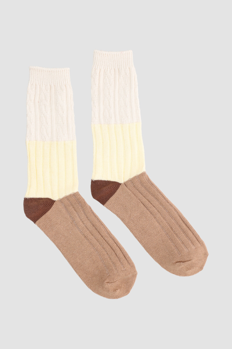 Medias en 3 franjas de color - Variante 13 