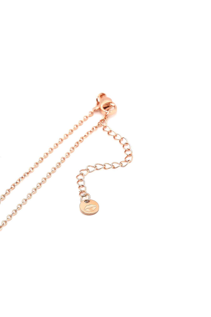 Collar con doble corazon Oreiro dorado