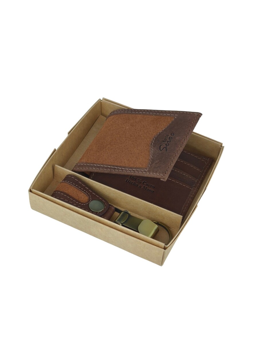 Set de billetra combinada y llavero - oxido 