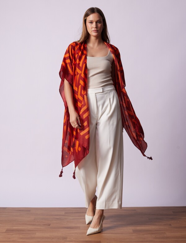 Kimono Printed ANARANJADO/MULTI