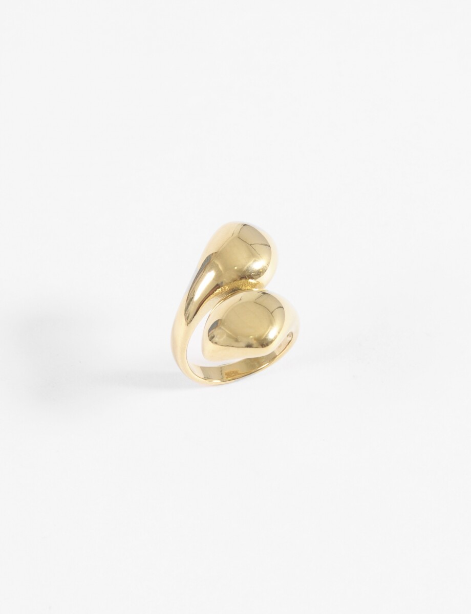 Anillo acero bold - dorado 