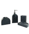 Set 4 Piezas De Cerámica Para Baño Negro