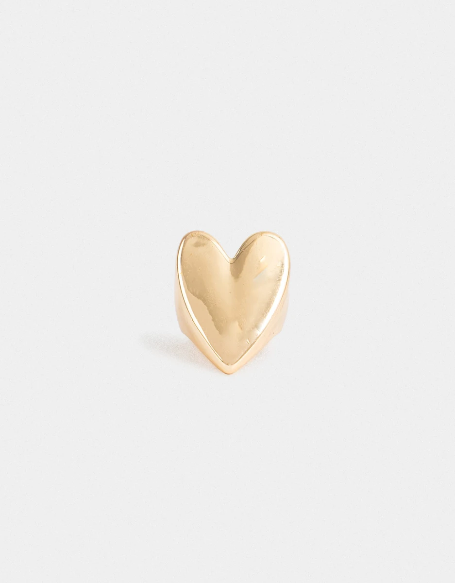 Anillo Mediano Con Corazón Bold 