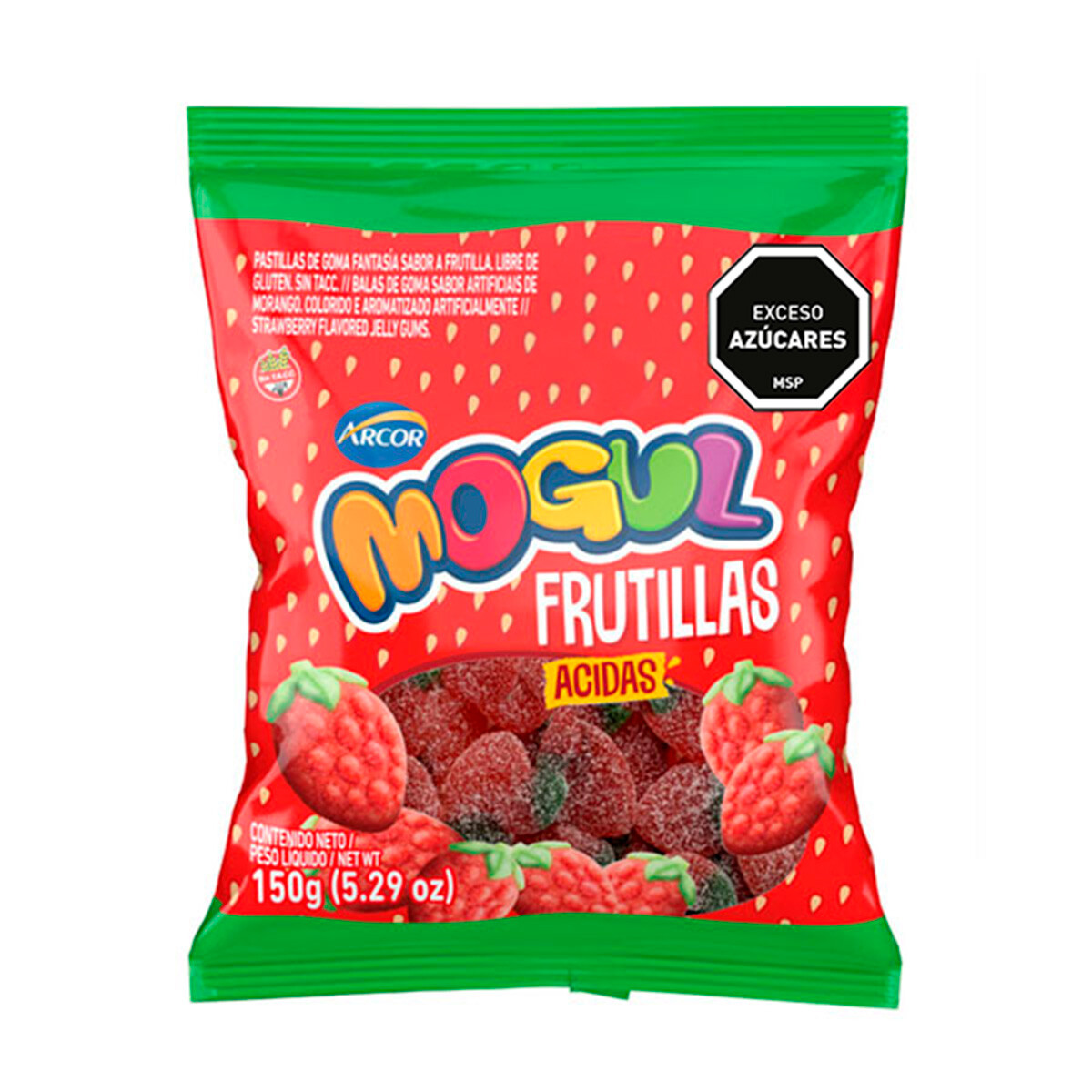 Gelatina Mogul Frutillas Acidas 150g 