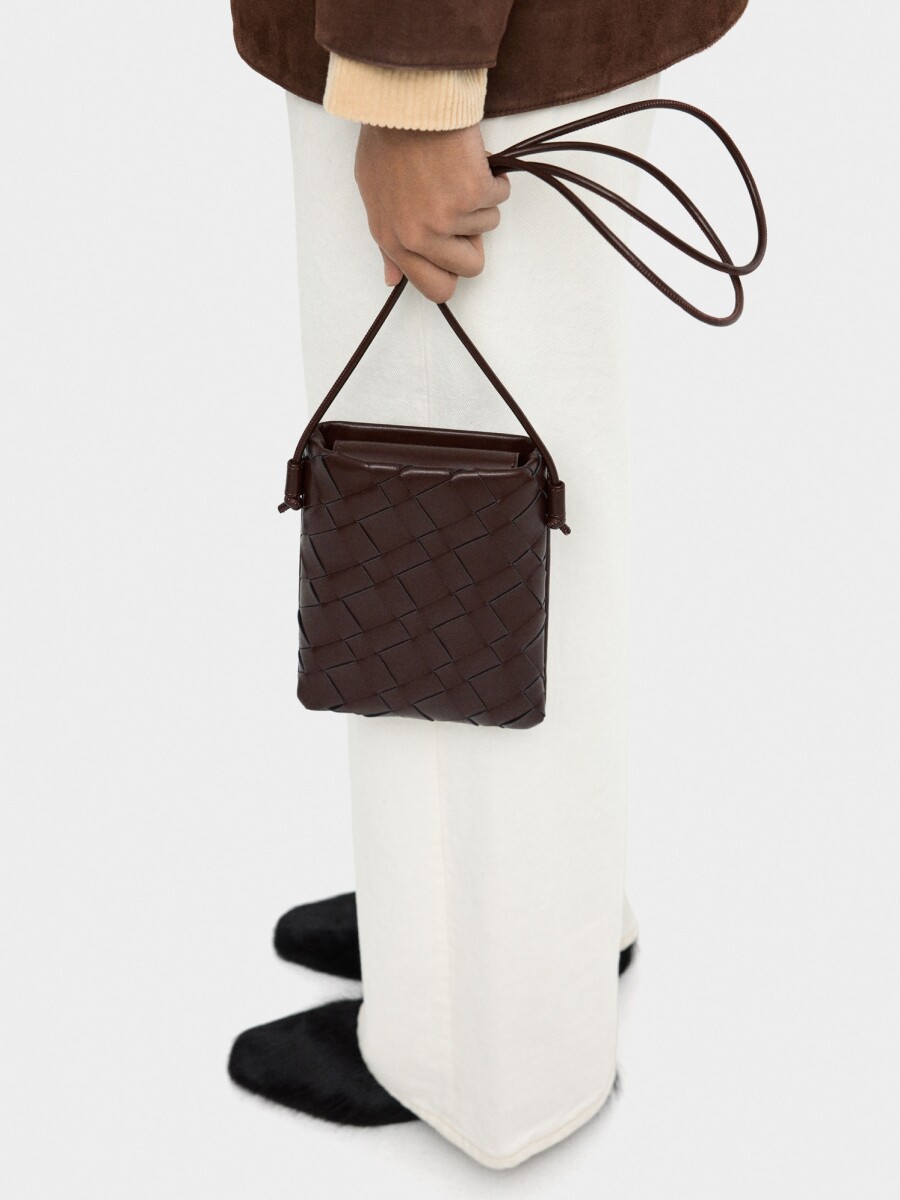 Bolsa Para Móvil Trenzada marron