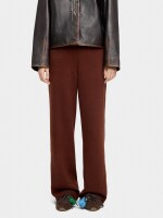 Pantalón Reto Con Cintura Elástica marron