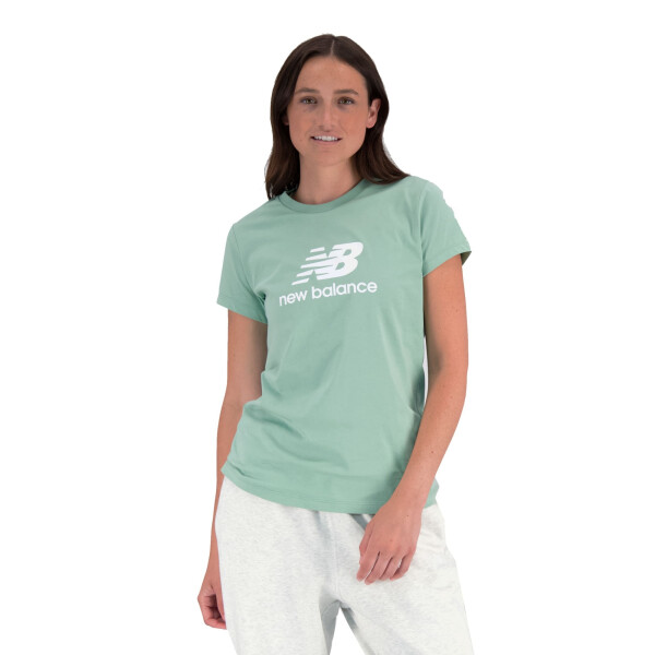 Remera New Balance Essentials de Mujer - WT31546AG Gris Claro