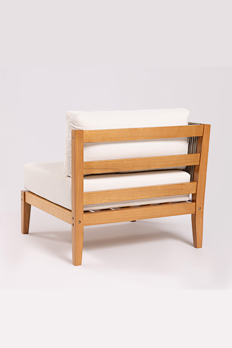 CANNES CANTO CANTO DER. CANNES CUERDA RAMI Y ACQUABLOCK CRUDO 78x74x66CM JATOBA