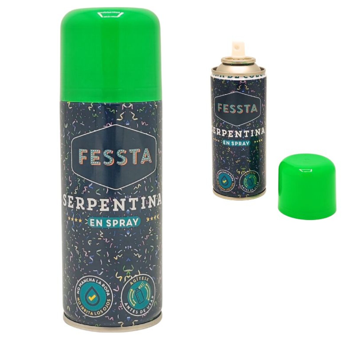 Serpentina de Colores en Spray Fessta 250ml - Verde 