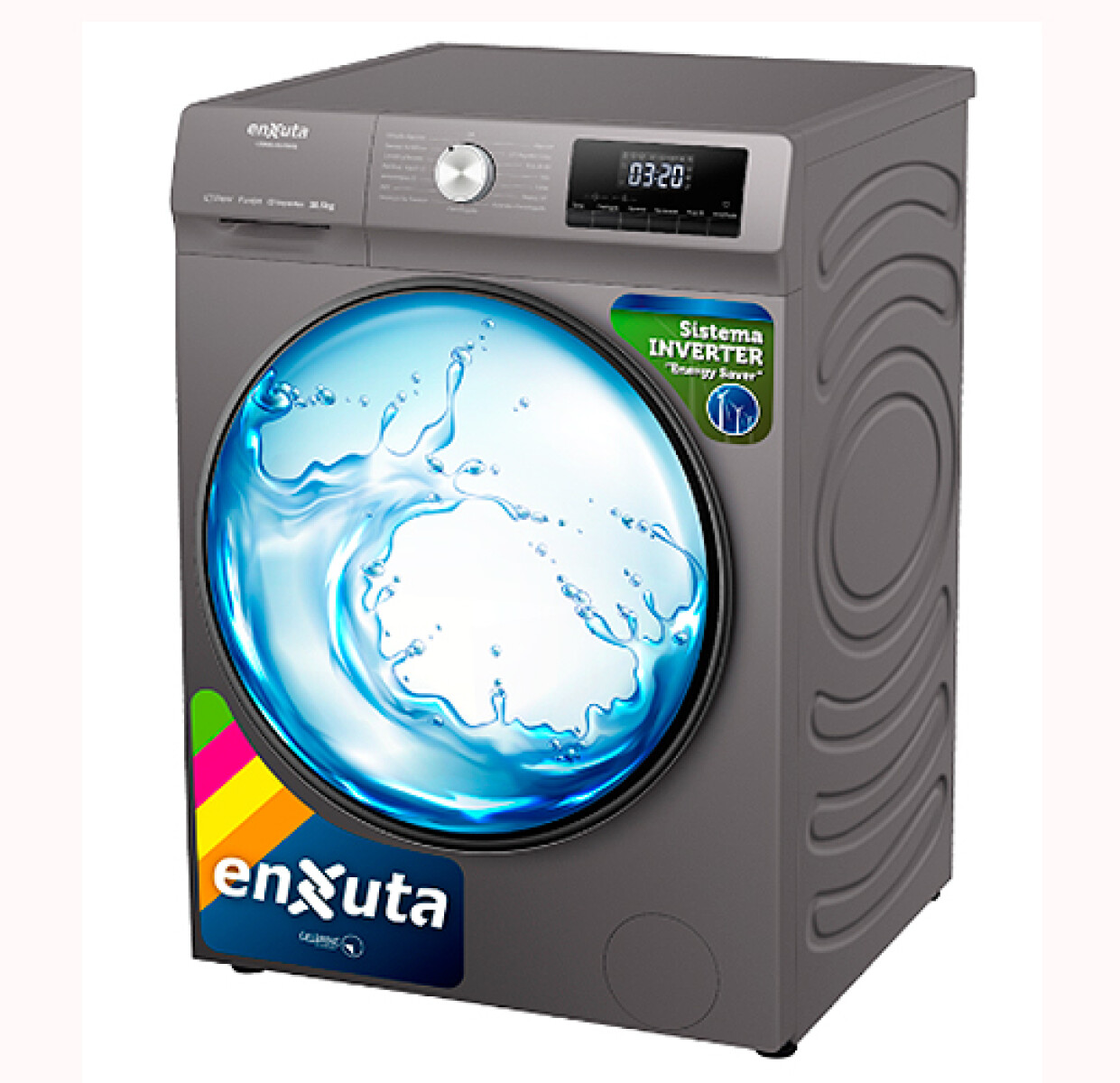 LAVASECARROPA ENXUTA LSENX 1610560S TITANIUM INVERTEr - Sin color 
