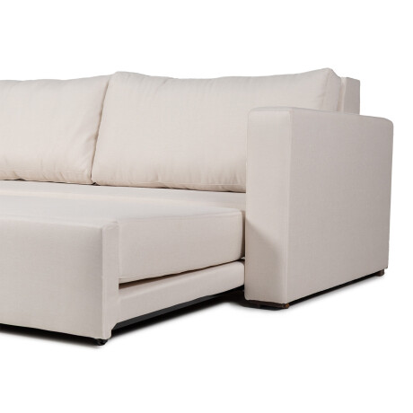 Sofá Cama Mónaco - Tela Rústica 2195 (Beige)