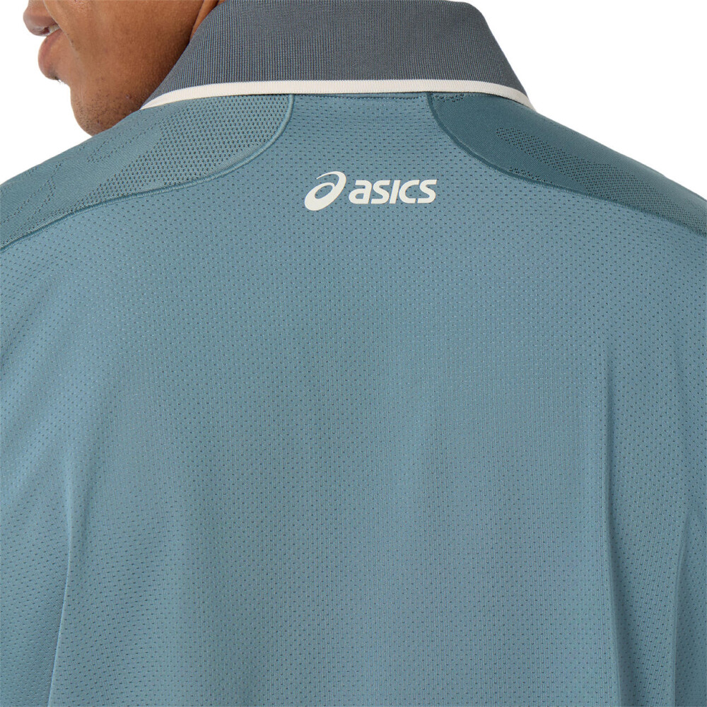 Polos Tenis Match Jacquard Polo SS Top Hombre Foggy Teal