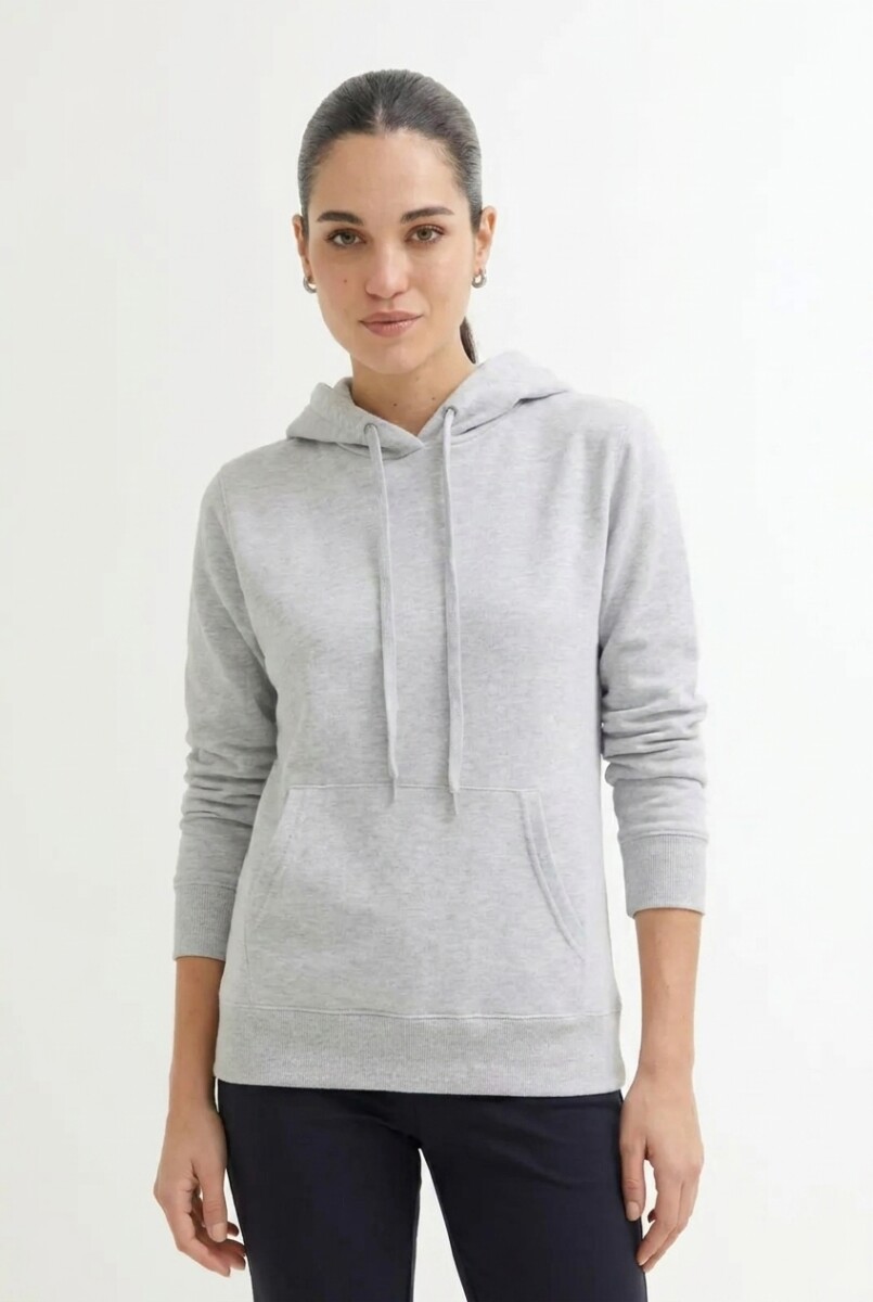 Buzo deportivo clásico con capucha - Gris melange claro 