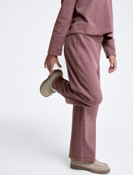PANTALÓN INFANTIL ACANALADO ROSADO