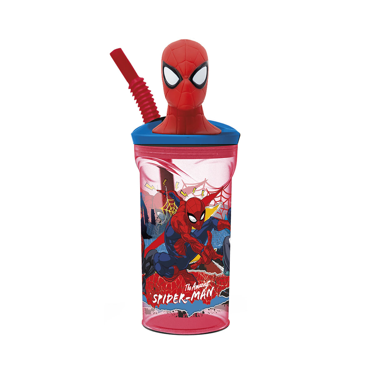 Vaso Alto con Forma 3D Avengers18 cm 360 ml - Spiderman 