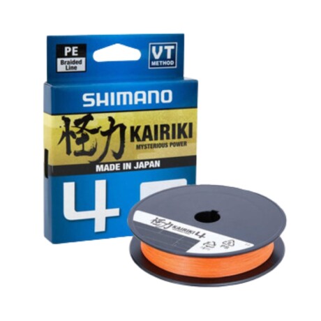Línea multifilamento Kairiki 4 Orange 0.20 mm - 300 m, 20 libras Línea multifilamento Kairiki 4 Orange 0.20 mm - 300 m, 20 libras