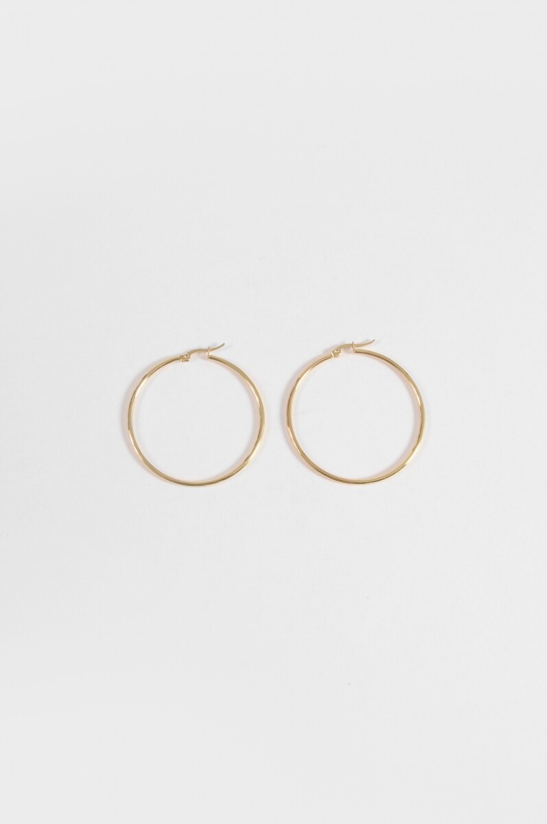 Aros acero extra large - dorado 