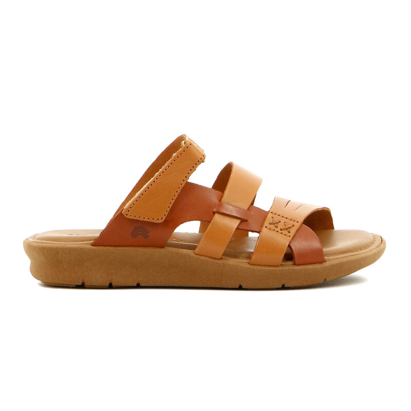 Country Sand.dama 3 Tiras Combinadas S/baja Miel-salmon