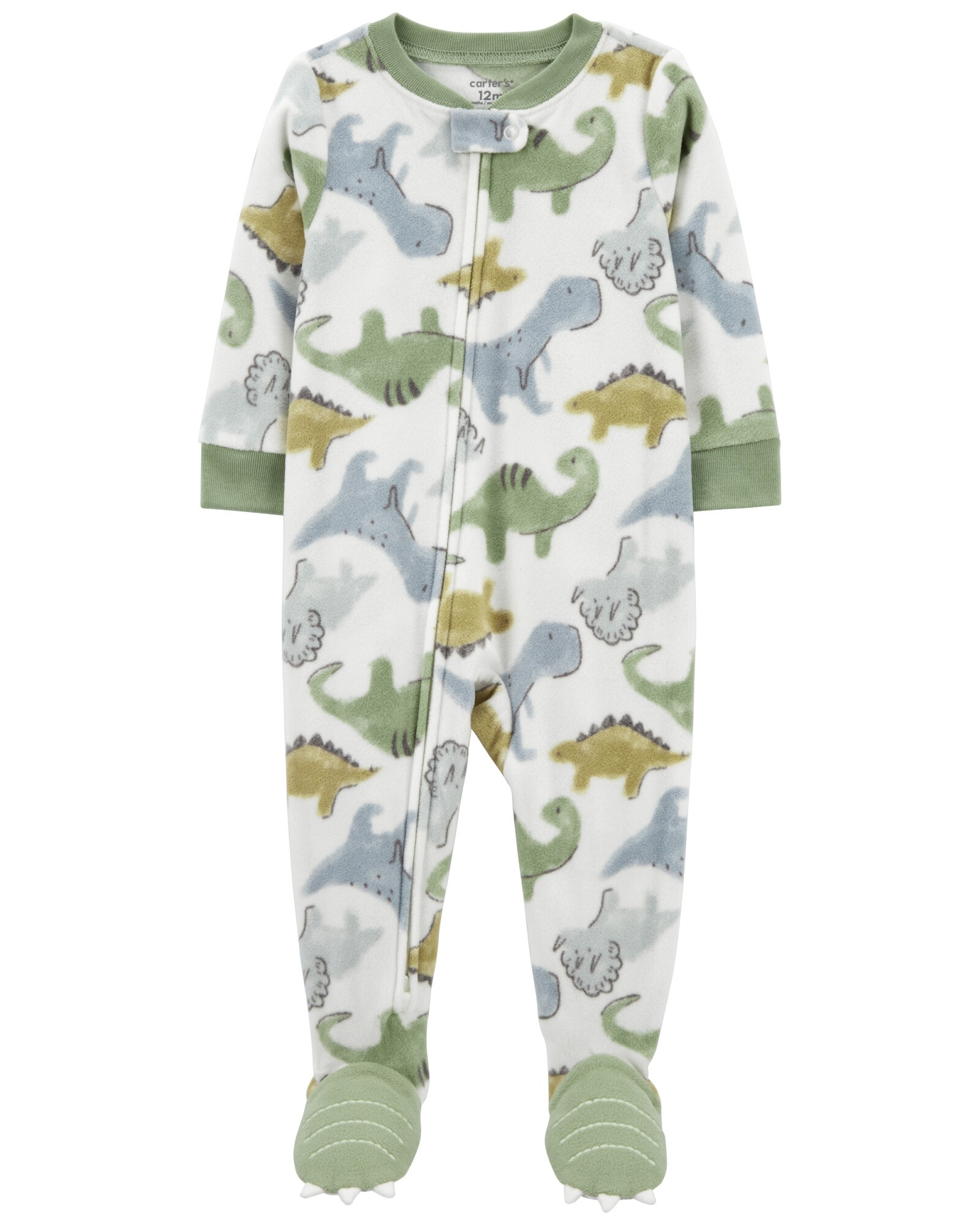 Pijama una pieza de micropolar, con pie, diseño dinos Pijama una pieza de micropolar, con pie, diseño dinos