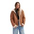 JACKET SHERPA PU BERSHKA BROWN