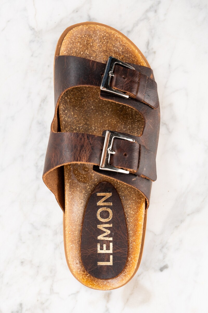 Sandalia Cuero Chocolate