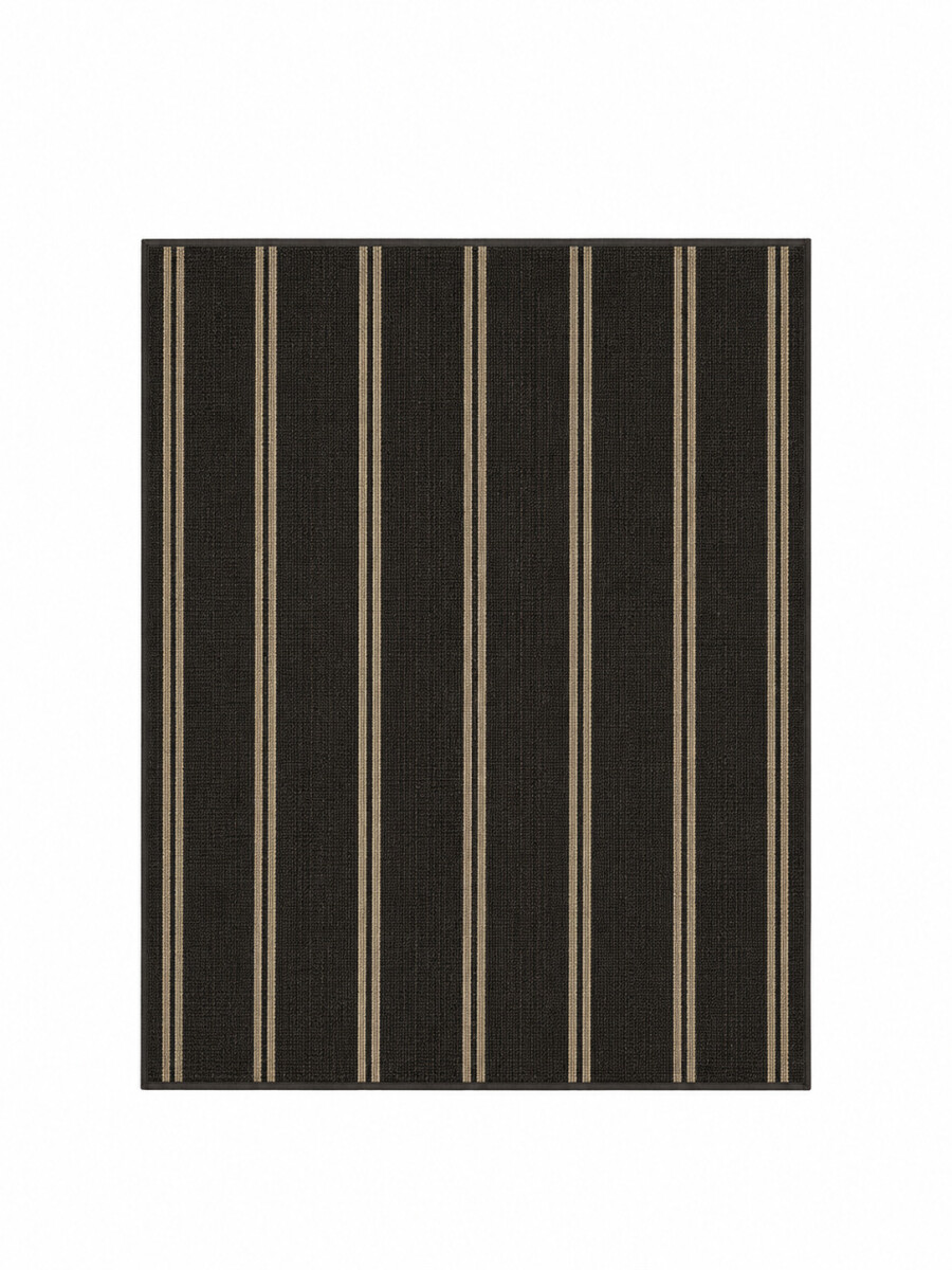 ALFOMBRA MANOR RAYAS - NEGRO 