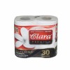 Papel higiénico Clara doble hoja 30 mts x4 rollos Papel higiénico Clara doble hoja 30 mts x4 rollos