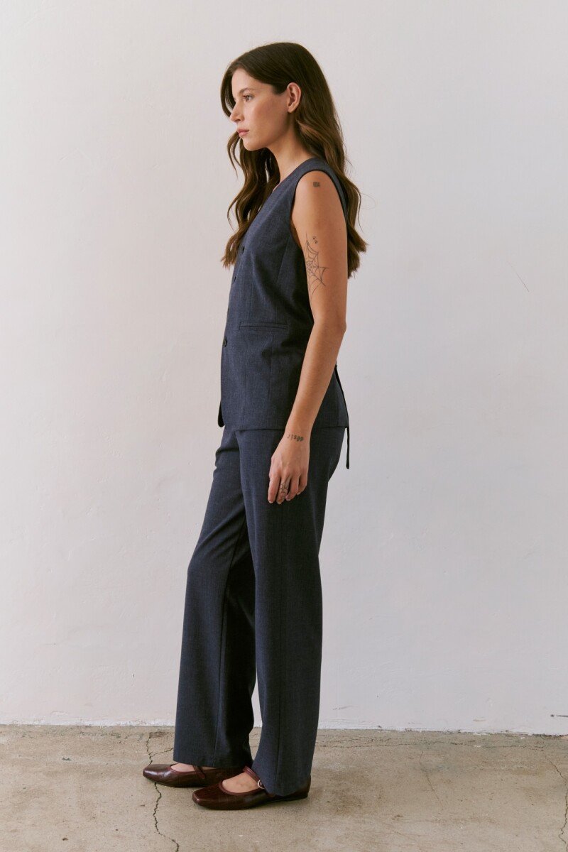 PANTALON MIDI AZUL