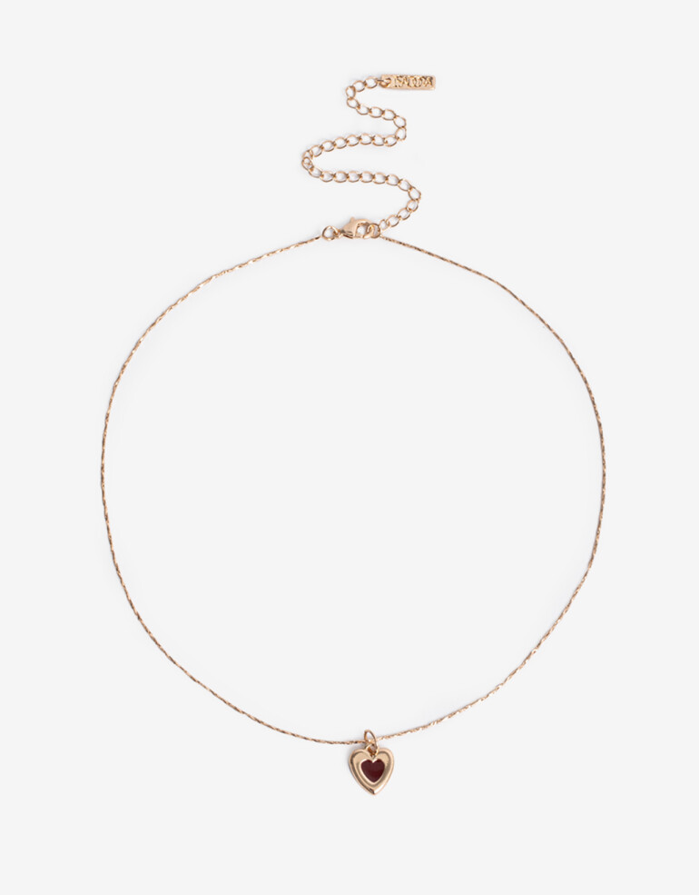 Cadena Corta con Dije Metal Cadena Corta Bañada En Oro - Dorado