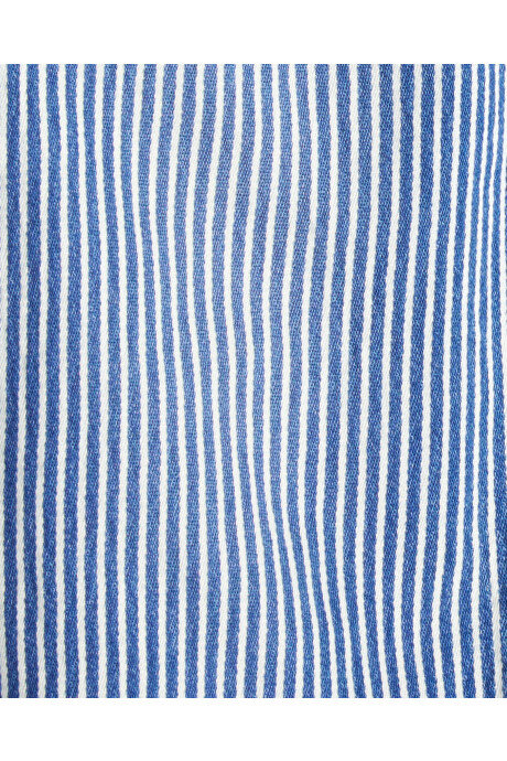 Pantalón con dobladillo rojo y diseño a rayas Sin color