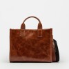 Cartera de Mano Capri En Cuero Liso Cuoio