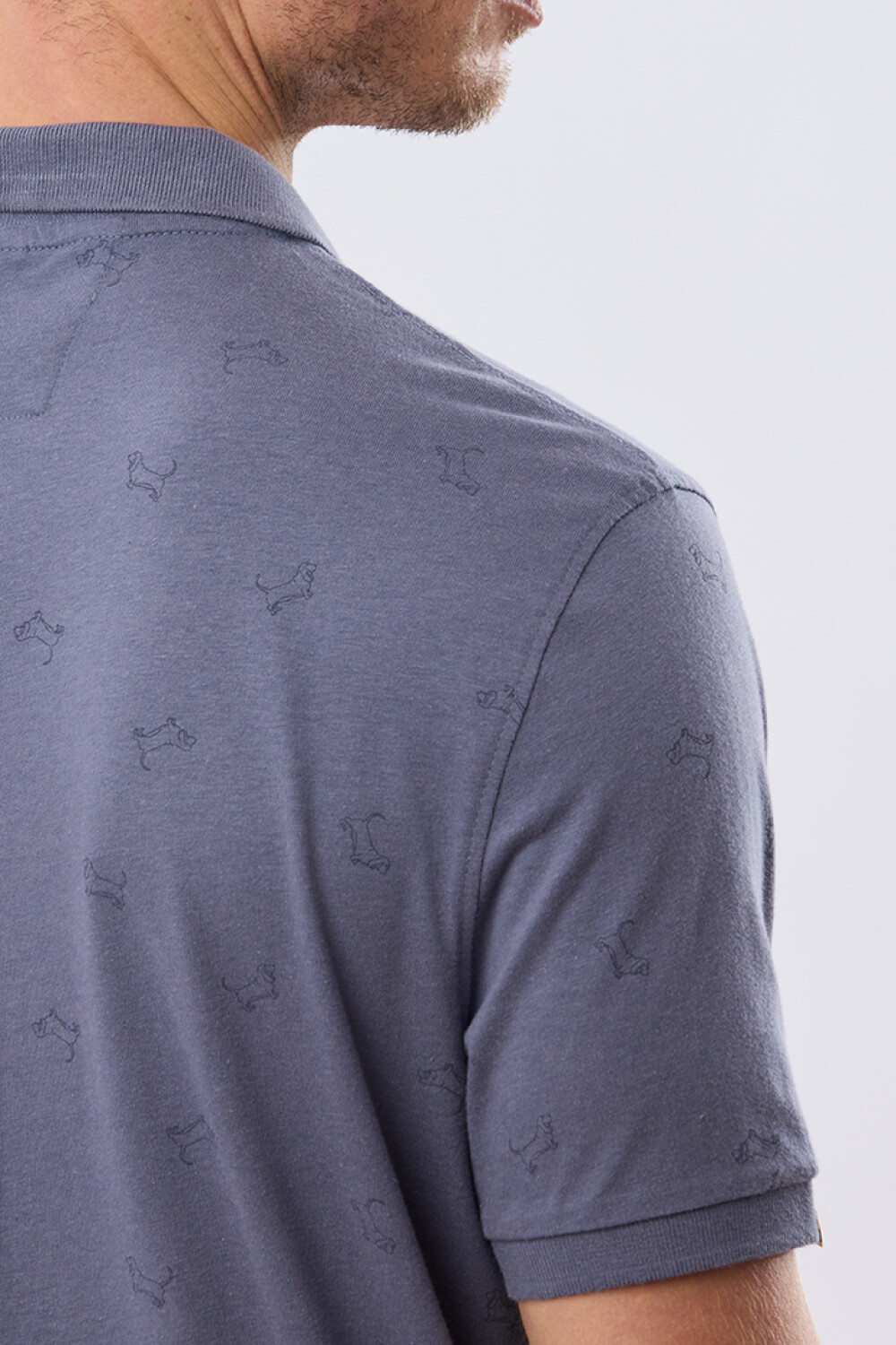REMERA POLO ESTAMPADA JERSEY Indigo