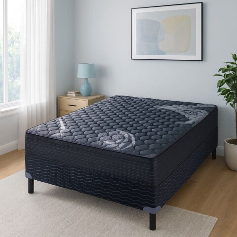 Sommier RODIO Zafiro® - 2 Plazas - Resortes - 140x190x26 cm - Hasta 130 Kg - GARANTIA 5 AÑOS Sommier RODIO Zafiro® - 2 Plazas - Resortes - 140x190x26 cm - Hasta 130 Kg - GARANTIA 5 AÑOS
