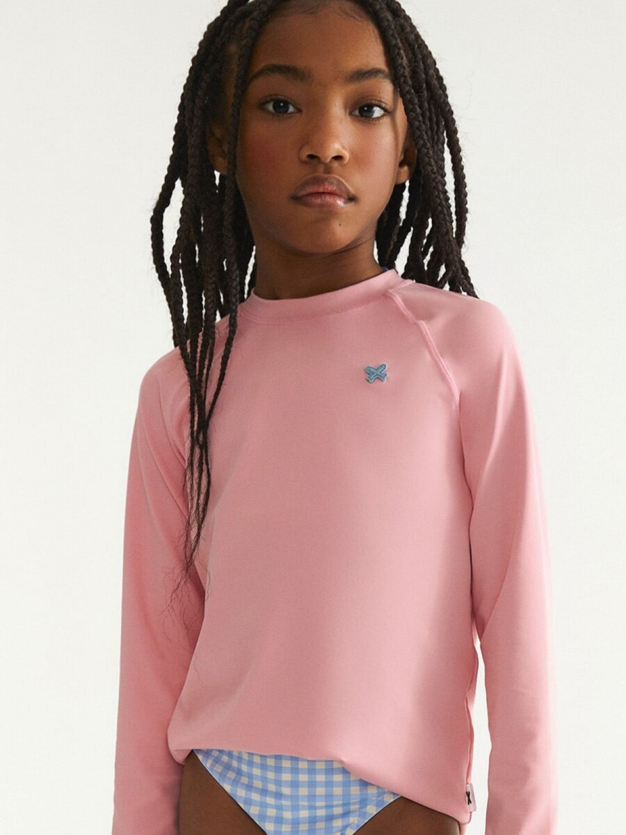 CAMISETA INFANTIL CON PROTECCION UV - ROSADO 