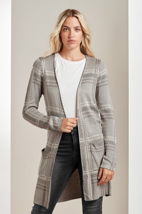 Cardigan Printed MULTI/GRIS