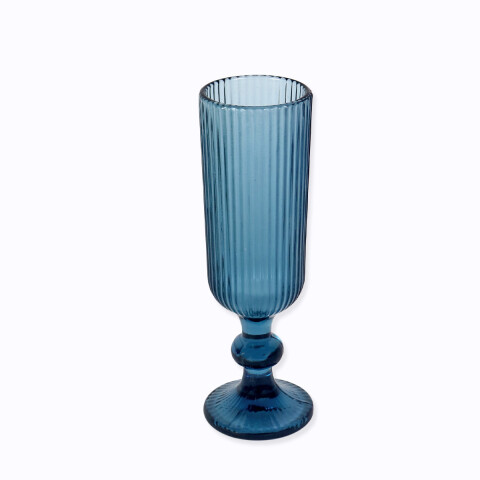 COPA DE VIDRIO AZUL 150ML Unica
