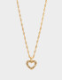 Cadena Corta con Dije Con strass Cadena Con Dije De Corazón - Dorado