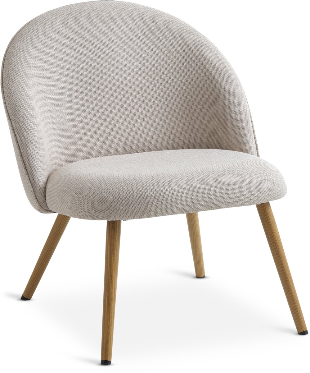 Sillón THORUP 1 cuerpo tela beige/color roble 