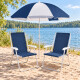 Set x2 Silla Alta Conforto Sannet + Sombrilla AZUL