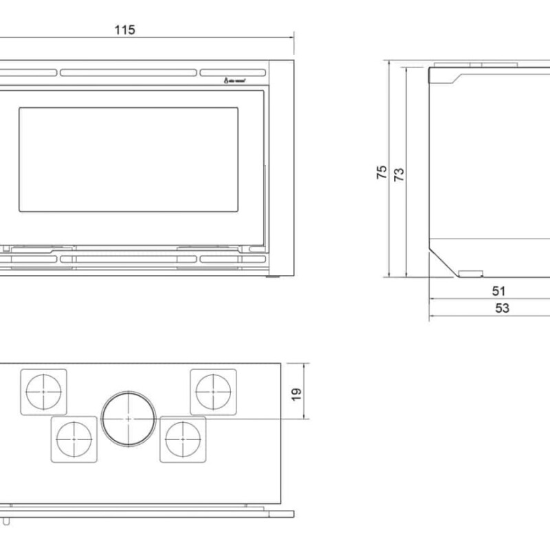 Calefactor Insertable Praga 895 Eko Varmo Calefactor Insertable Praga 895 Eko Varmo
