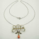 Pendantif Oro 18 K, brillante, diamantes y coral Pendantif Oro 18 K, brillante, diamantes y coral