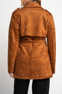 Trench Gamuza Vegana Camel